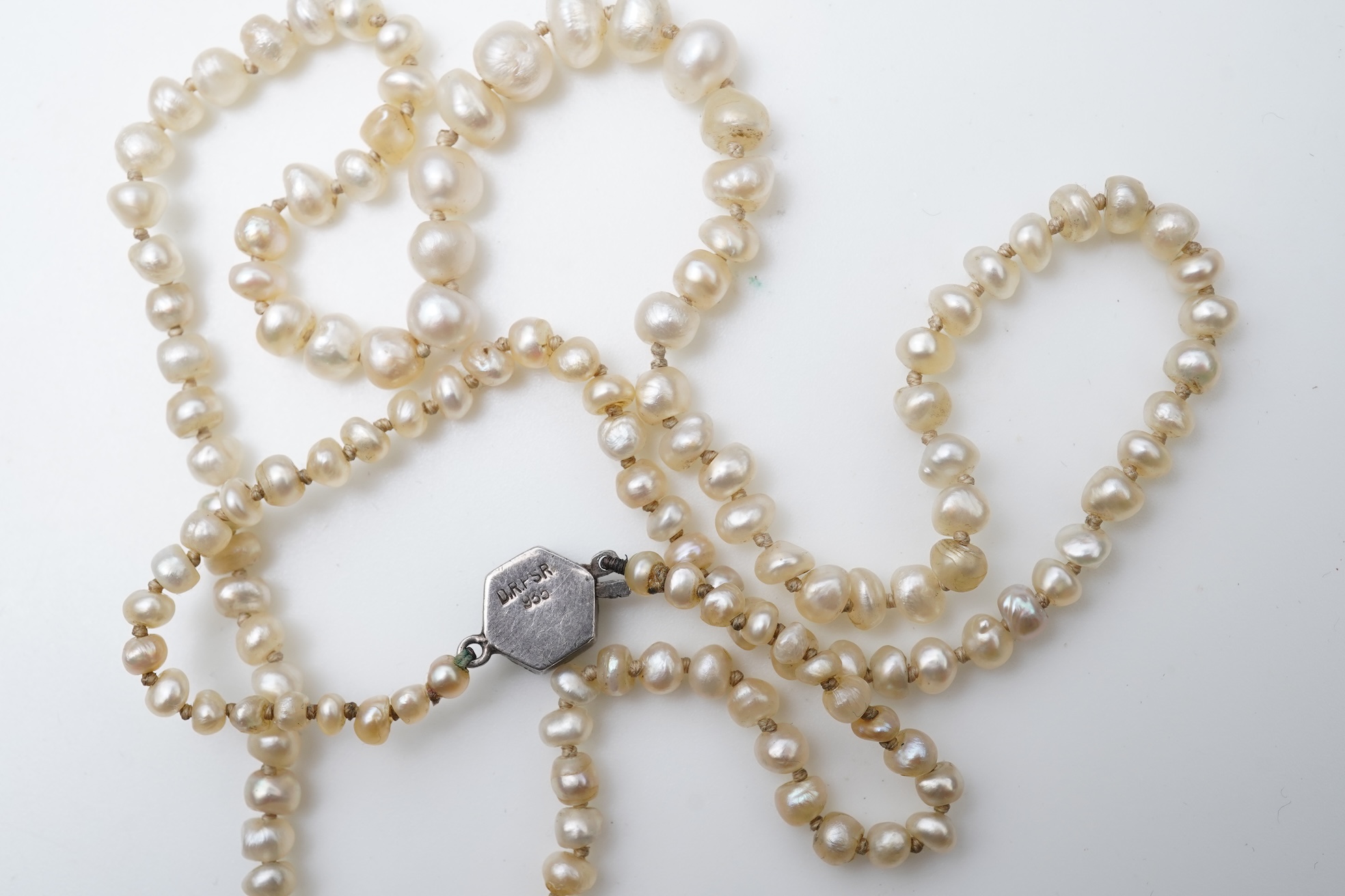 Two cultured pearl necklaces, early 20th century